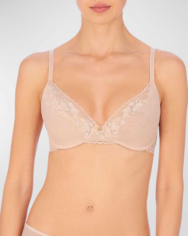 Cherry Blossom Scalloped Lace Push-Up Bra